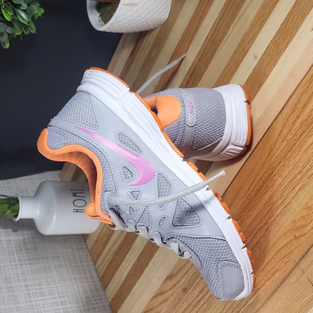 Nike Revolution, Orange Pink Gray, Running Shoes